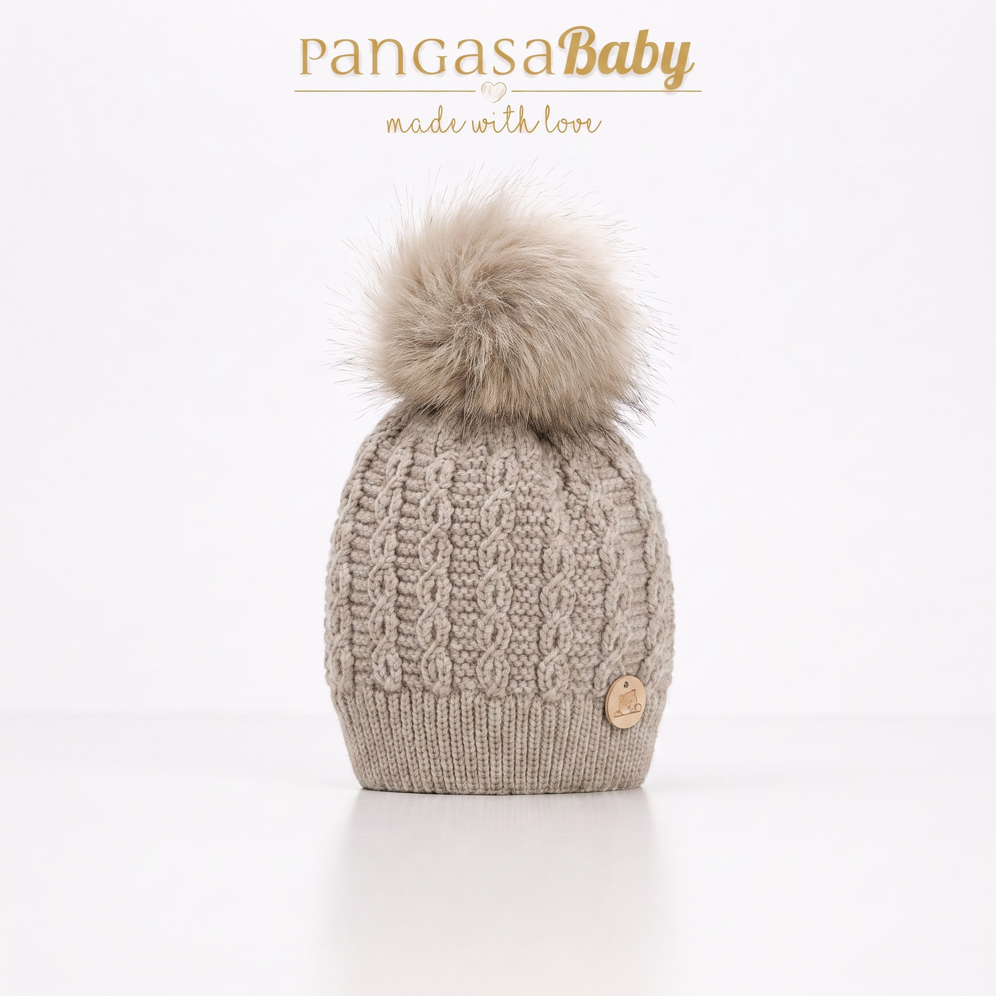 Gorro Ochos Pompón Pelo Piedra Pangasa