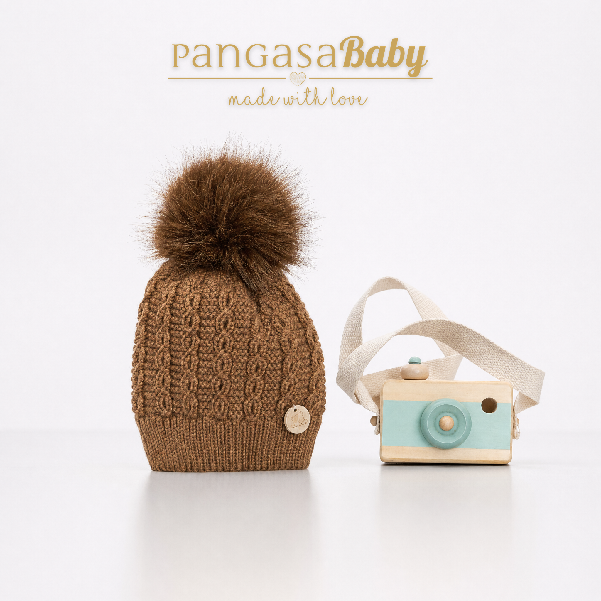 Gorro ochos Pompón pelo Chocolatte