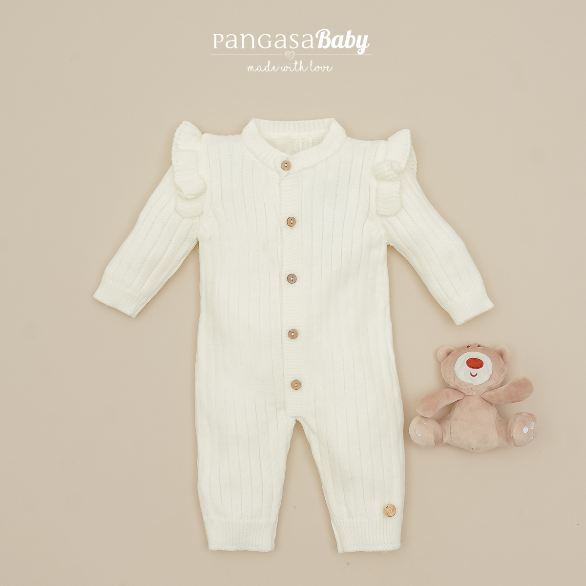 Pelele Link Volantes Marfil Pangasa