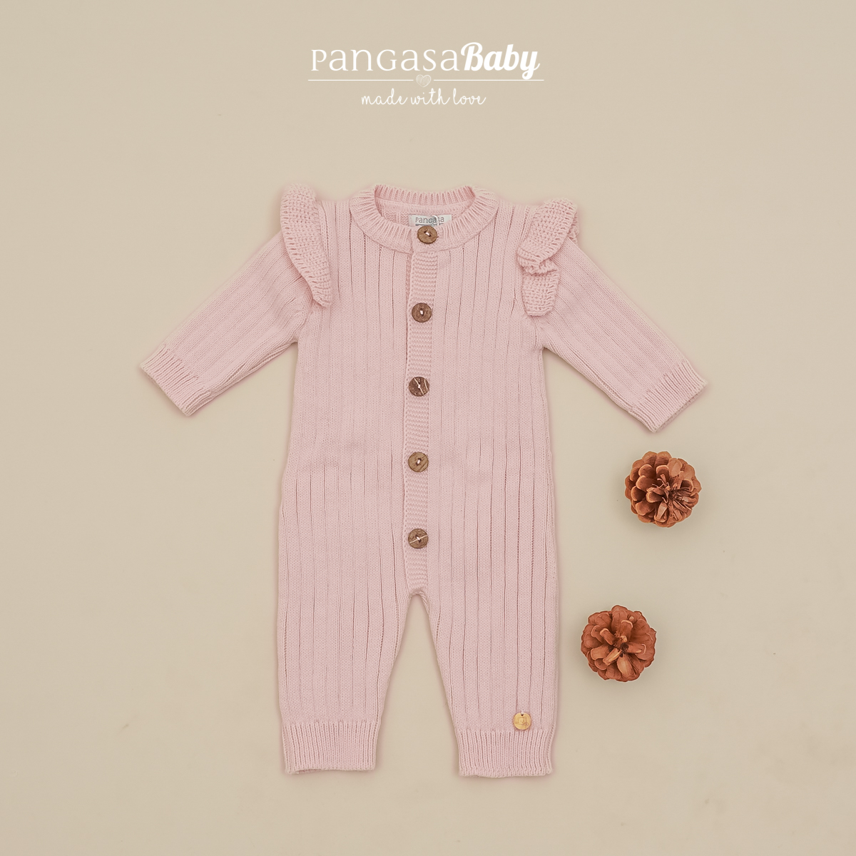 Pelele Link Volantes Rosa Empolvado Pangasa