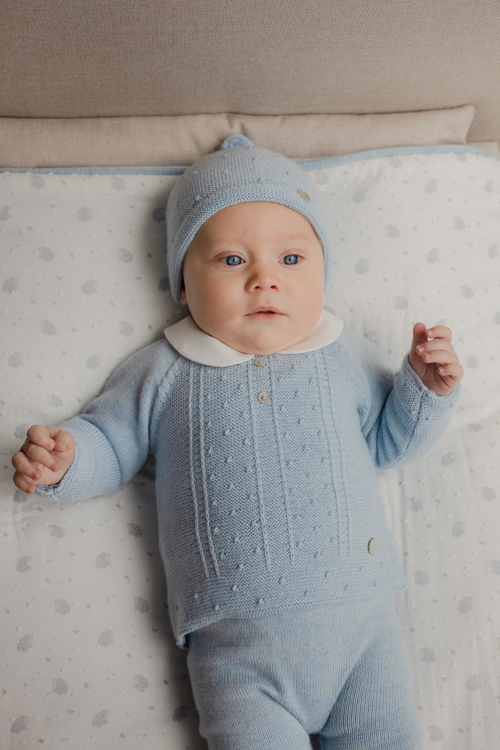 Primera Puesta Polaina Azul Erizos Tiza Paz Rodriguez