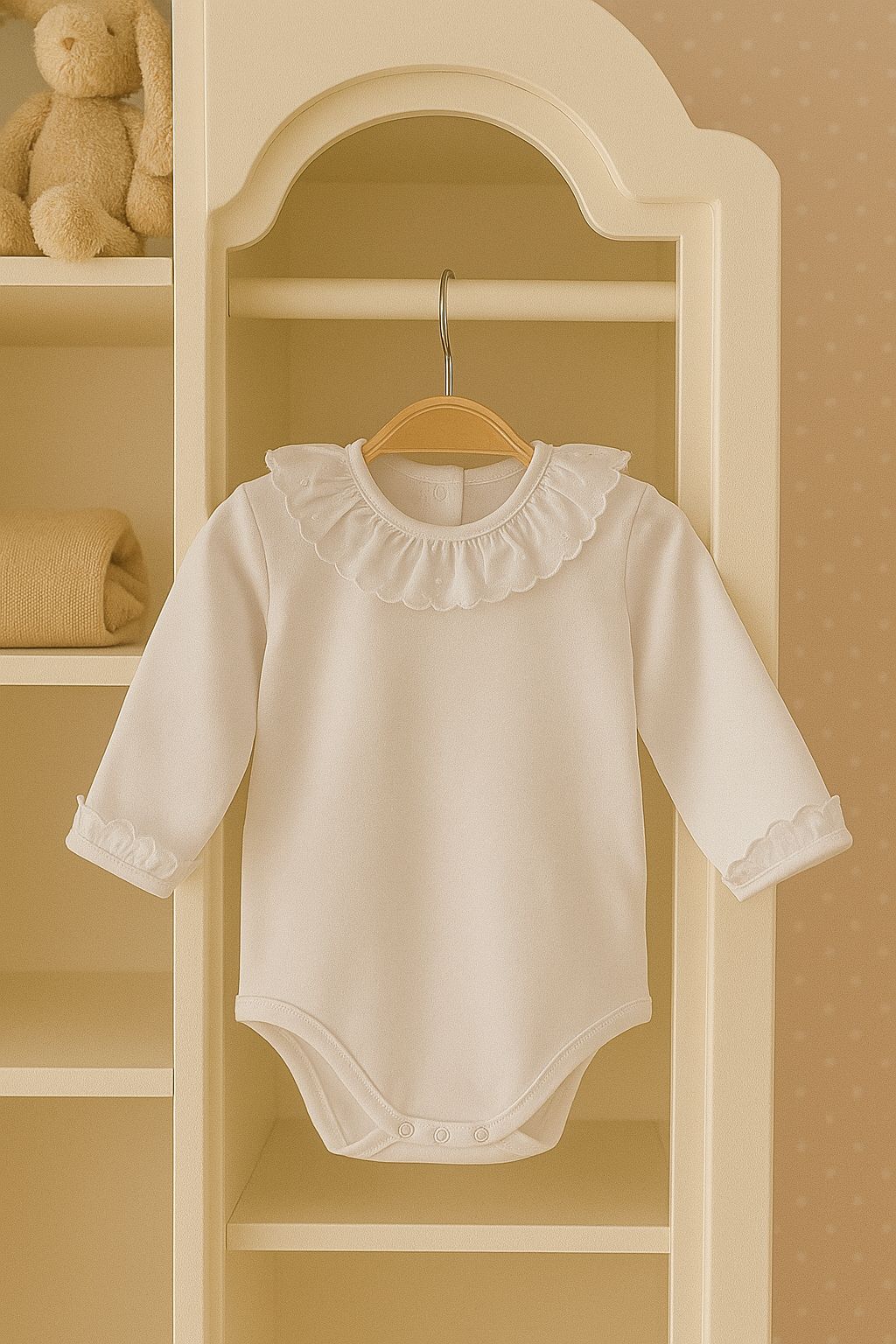 Body C.puntilla M/l  Blanco Babidu
