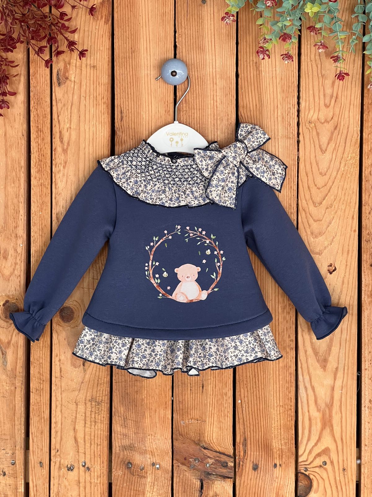 Conjunto NiÑa London Oso Valentina Bebes