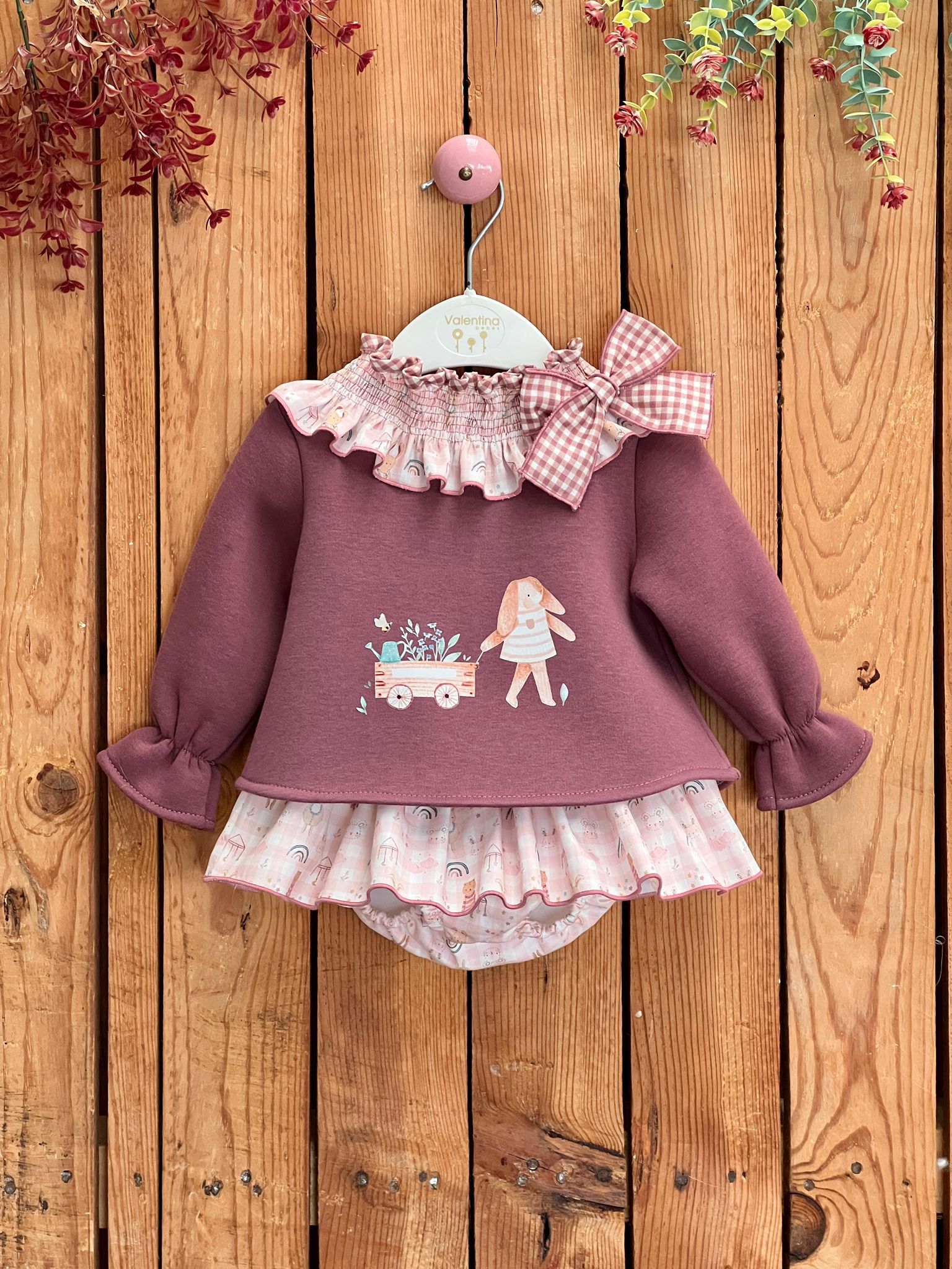 Conjunto Perpignan NiÑa Granate Valentina Bebes