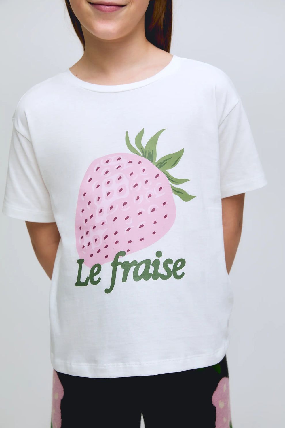 Camiseta Niña Manga Corta Estampado Fresa Compañía Fantástica