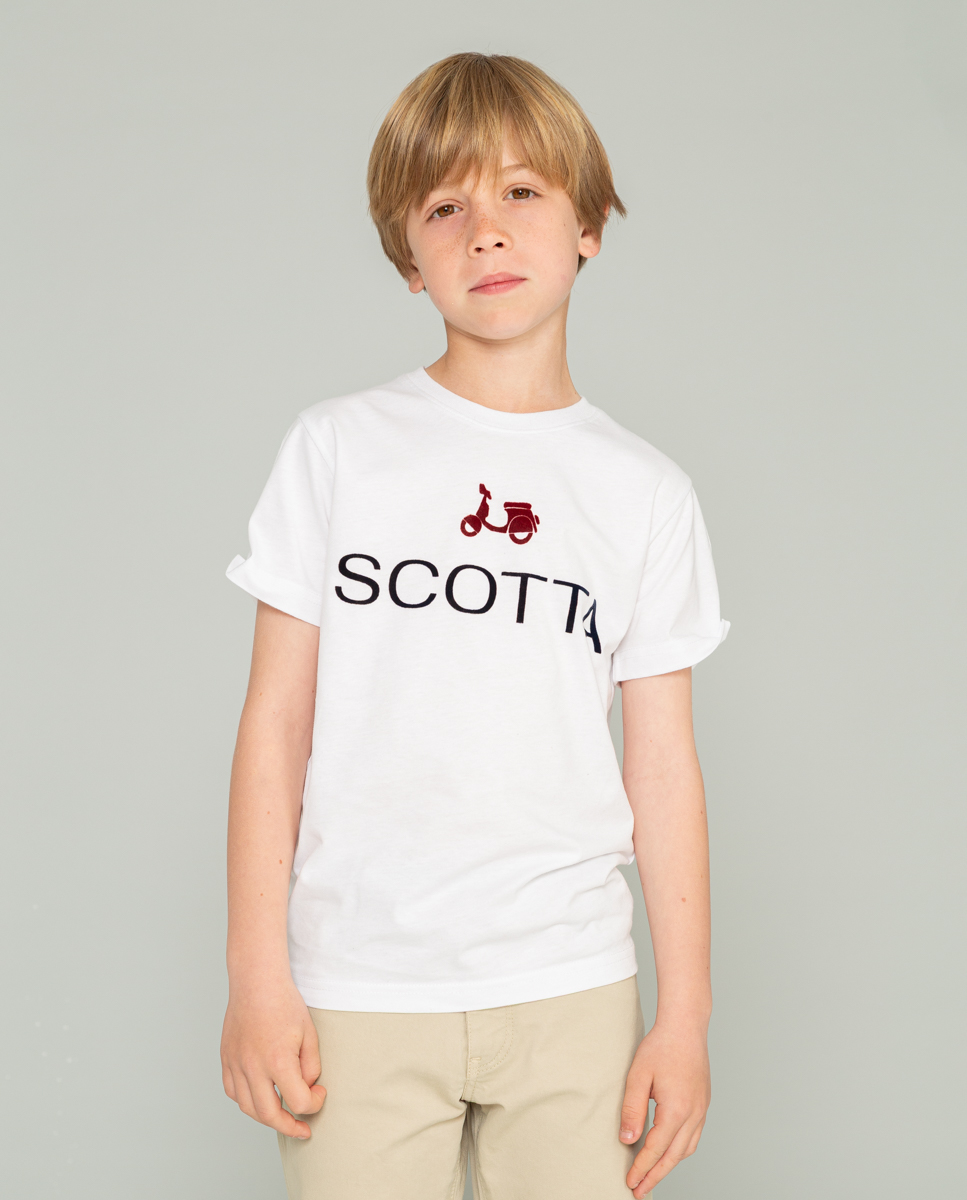 Camiseta NiÑo Logo Blanco Scotta