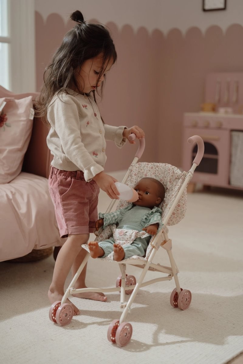 Sillita Para MuÑecas Metal Flores Little Dutch