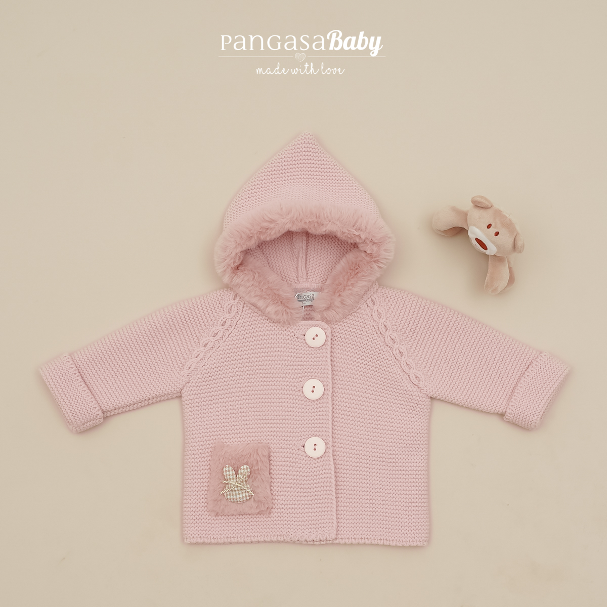 Trenka Bambi Y Conejo Rosa Empolvado - Petit Bambi Pangasa