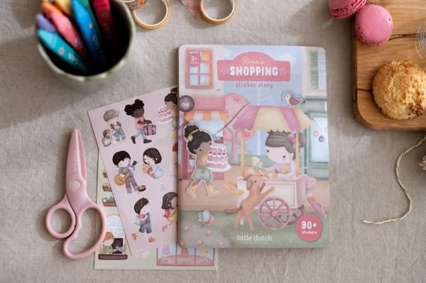 Libro De Pegatinas De Compras Con Rosa Little Dutch