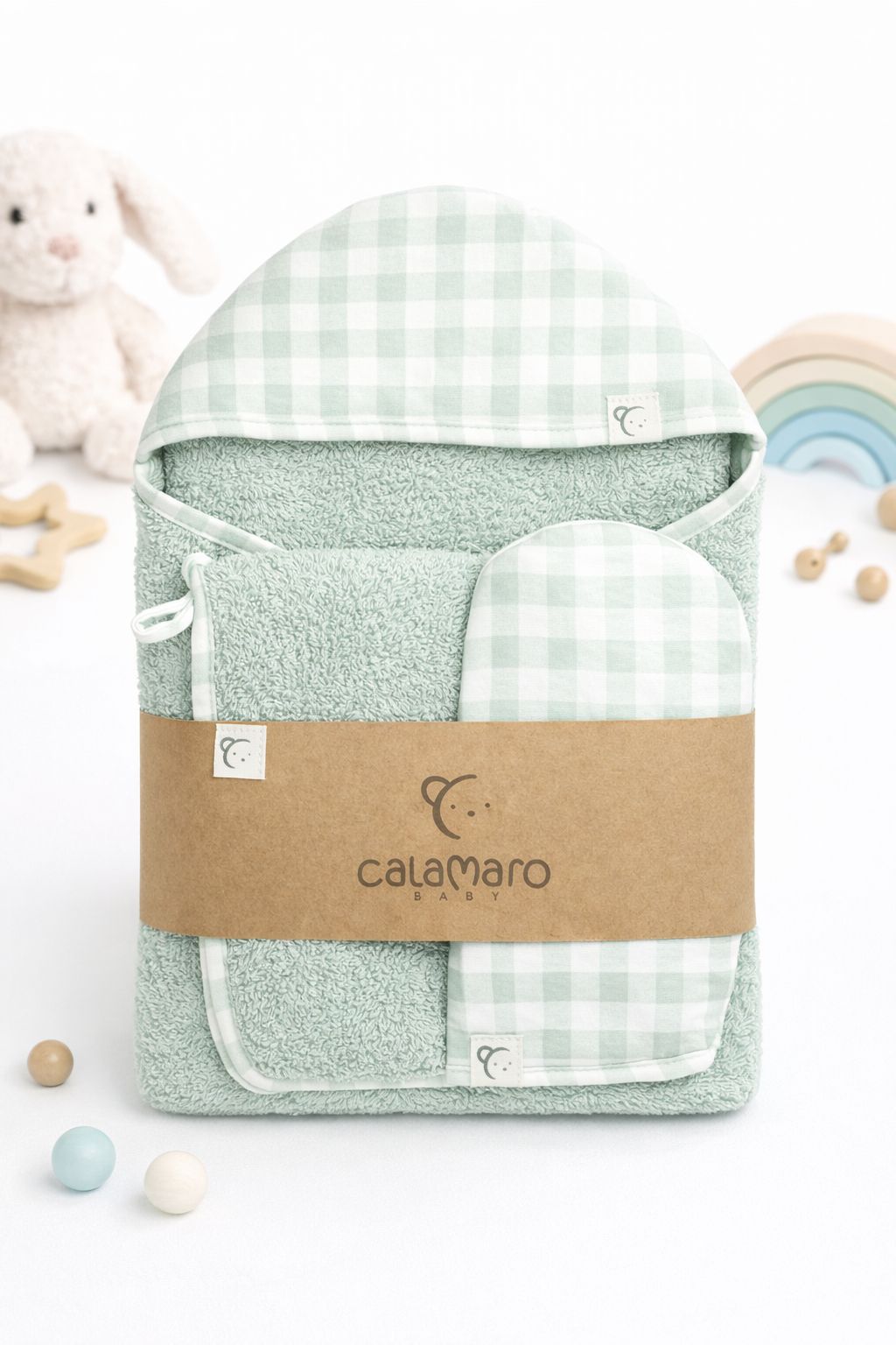 Capa De BaÑo Y Manopla Mint Calamaro