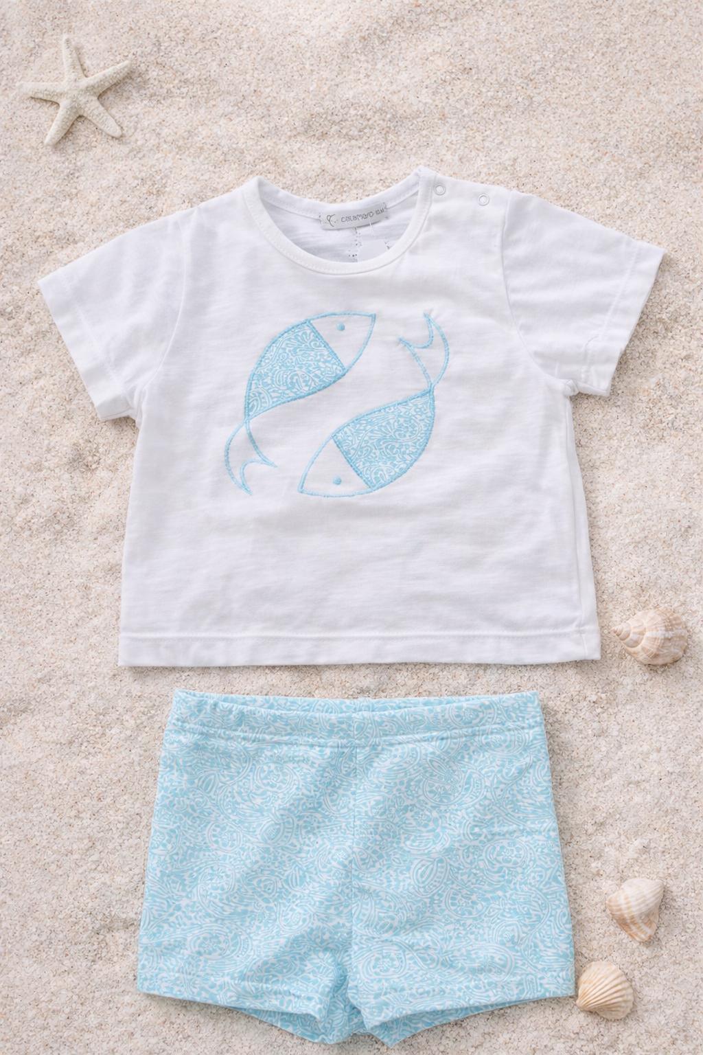 Conjunto BaÑo Cachemir Celeste Calamaro