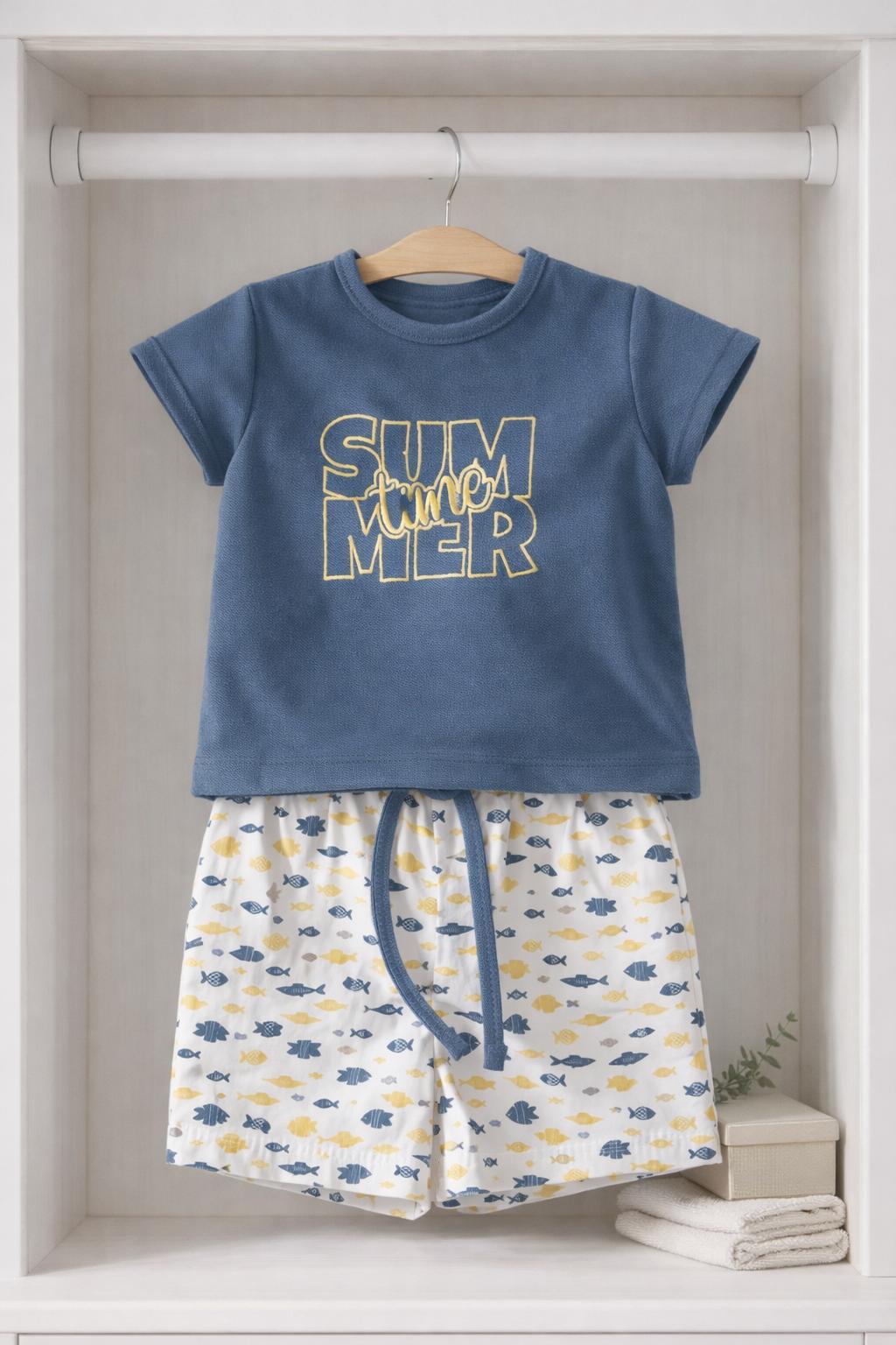 Conjunto Pantalon Peces NiÑo Calamaro