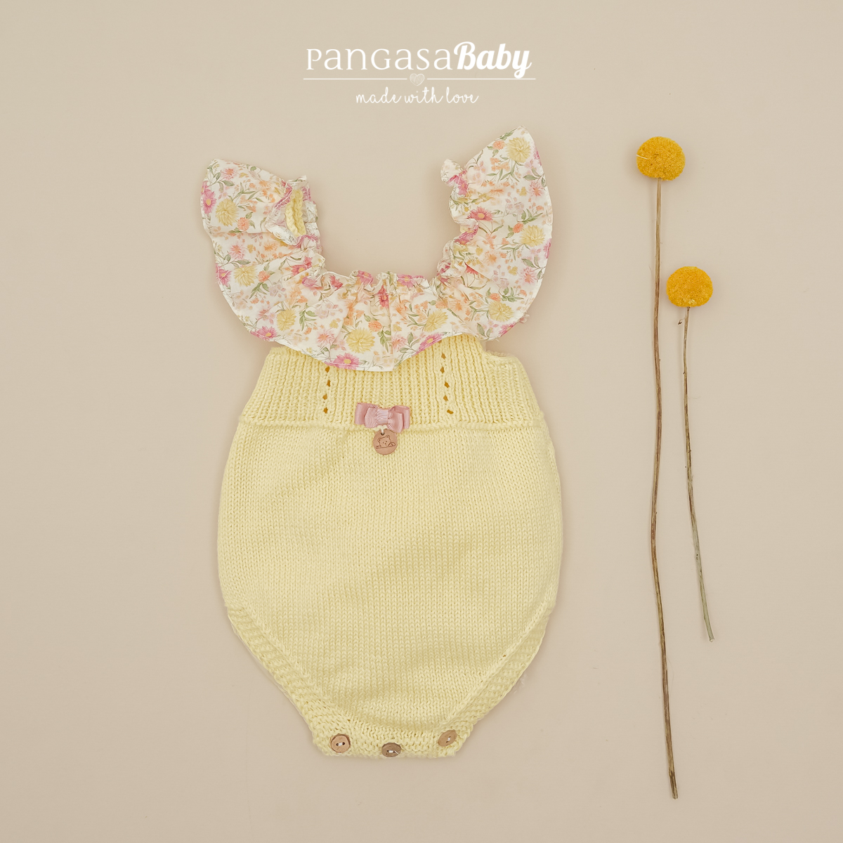 Peto Punto Flores Amarillo NiÑa Pangasa