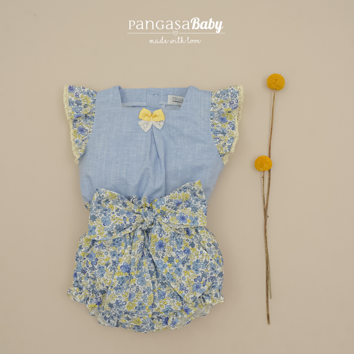 Conjunto Braguita Flores Bruma Pangasa