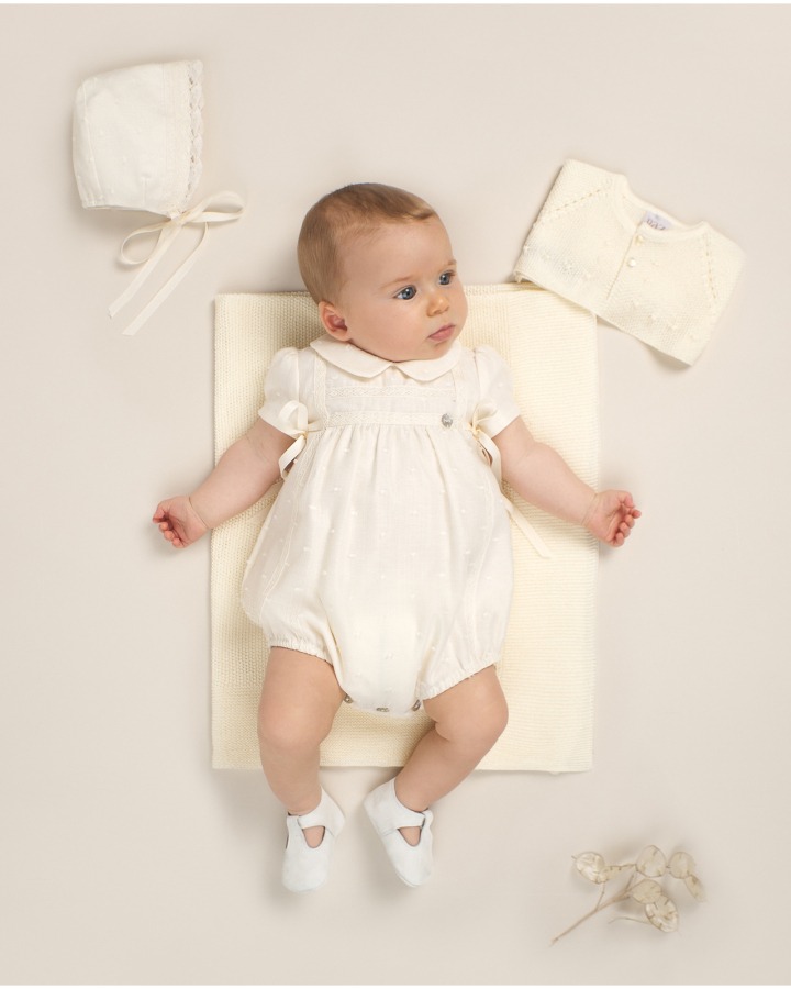 Pelele Muselina C/ Plumety Crudo Paz Rodriguez