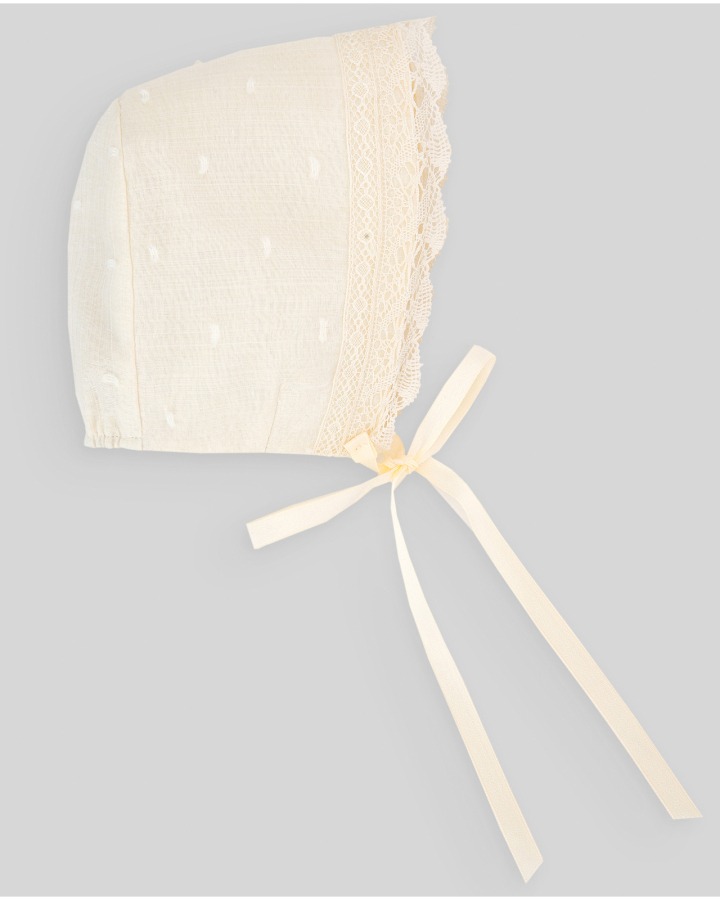 Capota Muselina C/plumety Cruda Paz Rodriguez