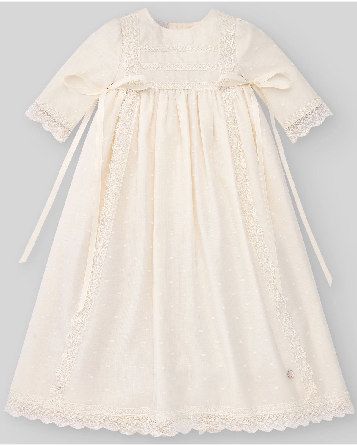 Faldon Muselina C/plumety Esencial Beige Paz Rodriguez