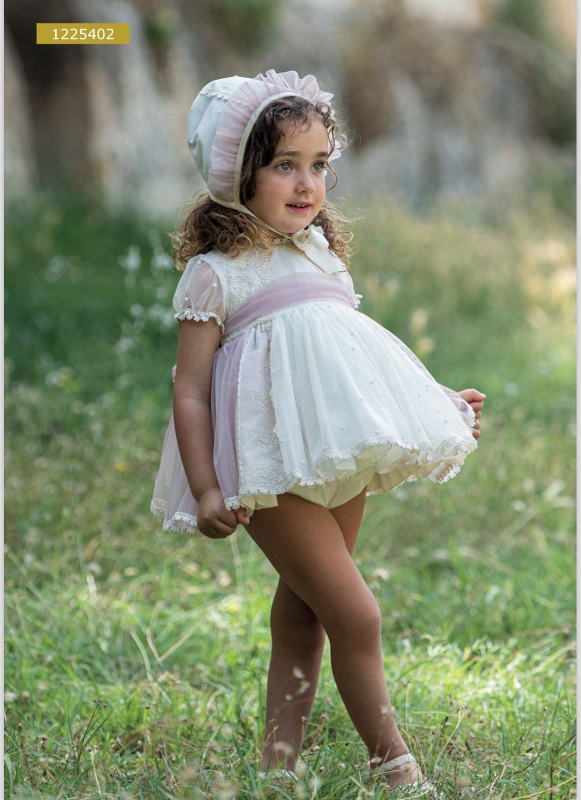 Jesusito Ceremonia Con Capota Encaje Y Tul Rosa Abuela Tata