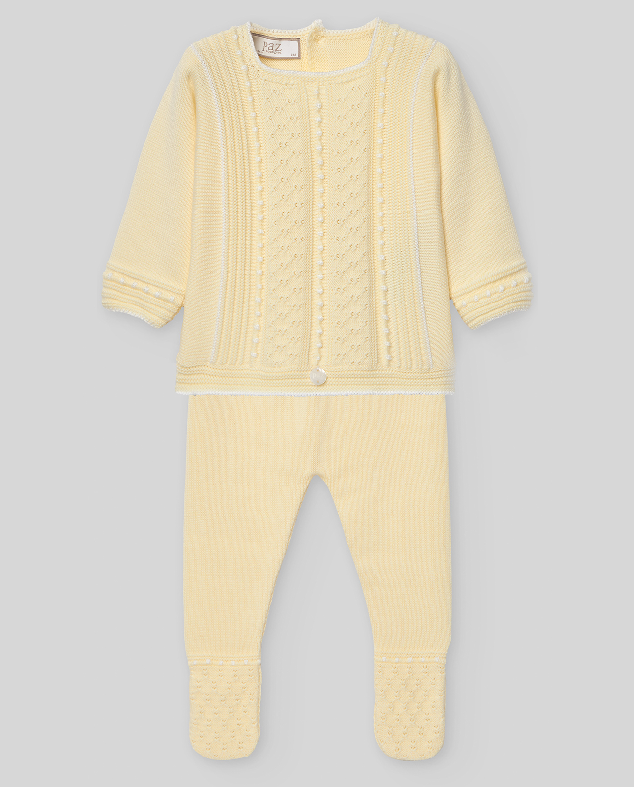 Primera Puesta Polaina NiÑo Alaia Amarillo Paz Rodriguez