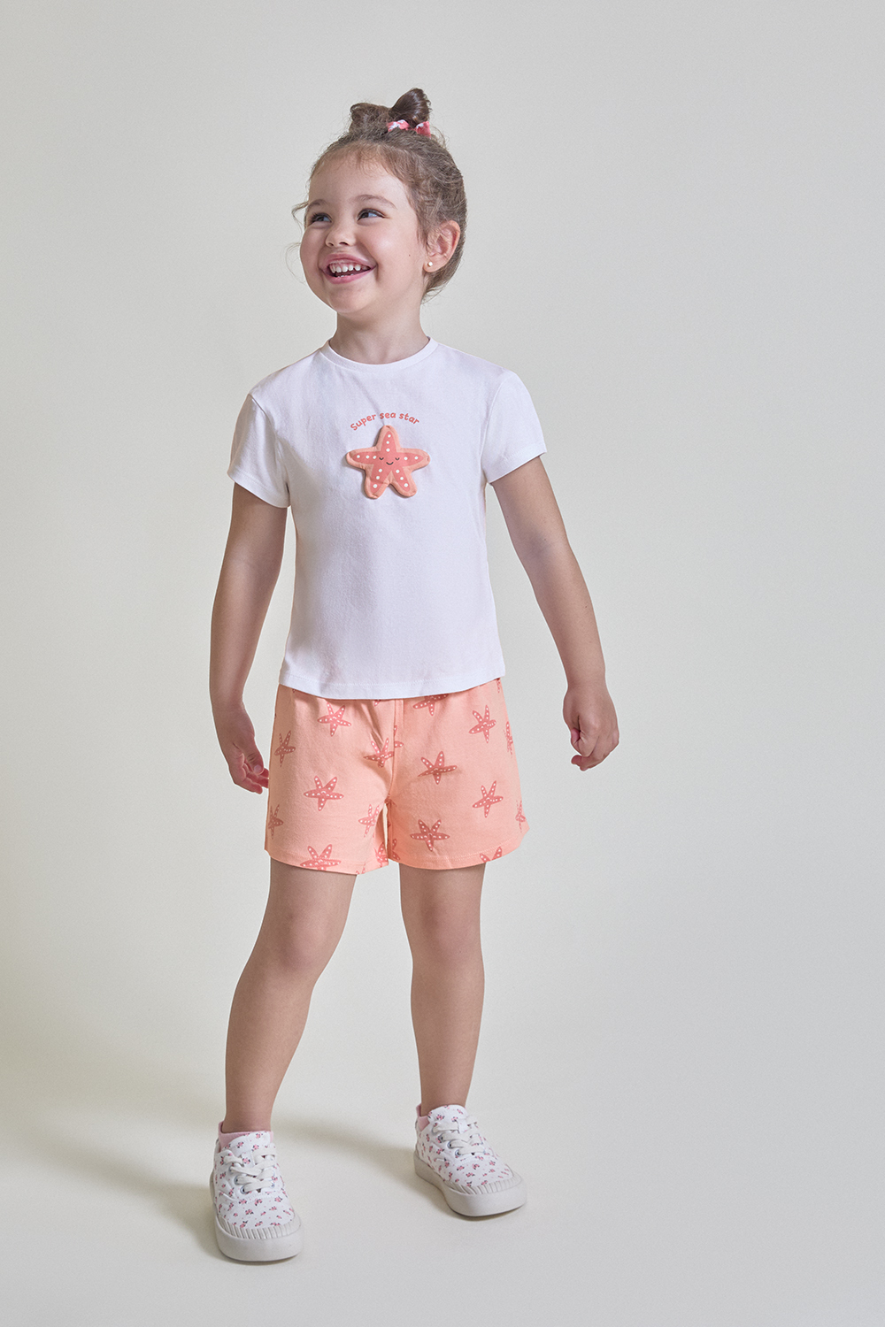 Conjunto NiÑa Salmon Street Monkey