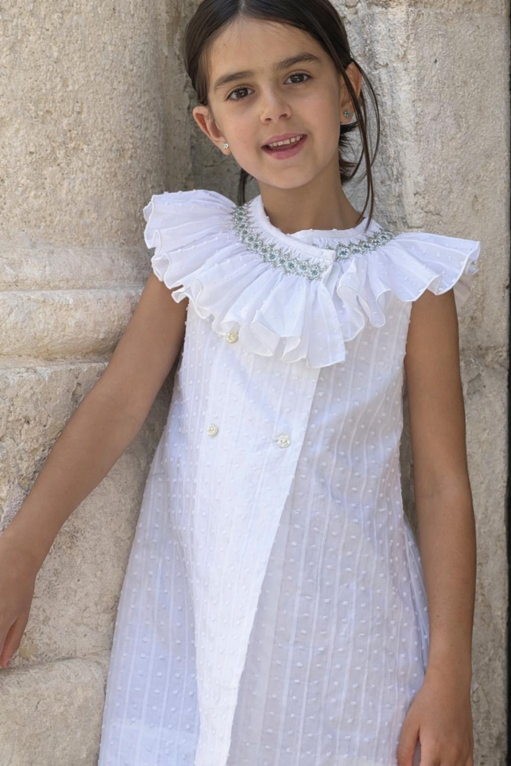 Vestido Frunce Verde Cuello Copo