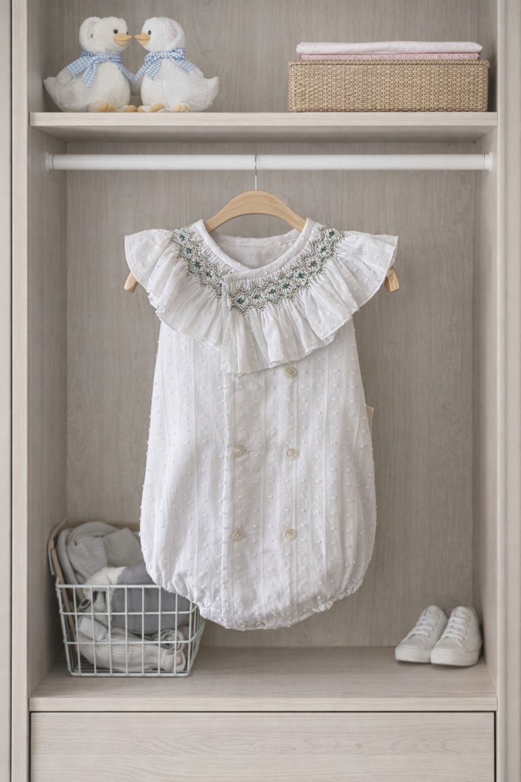 Pelele Frunce Verde Cuello Copo