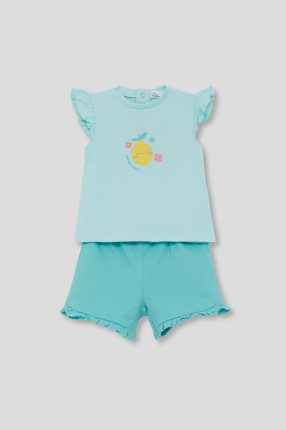 Conjunto NiÑa Verde Agua Street Monkey