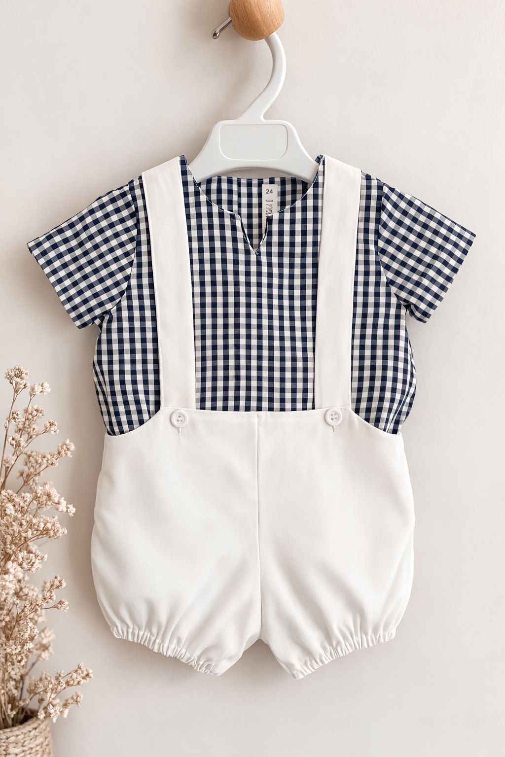 Conjunto NiÑo Vichy Marino Paloma De La O