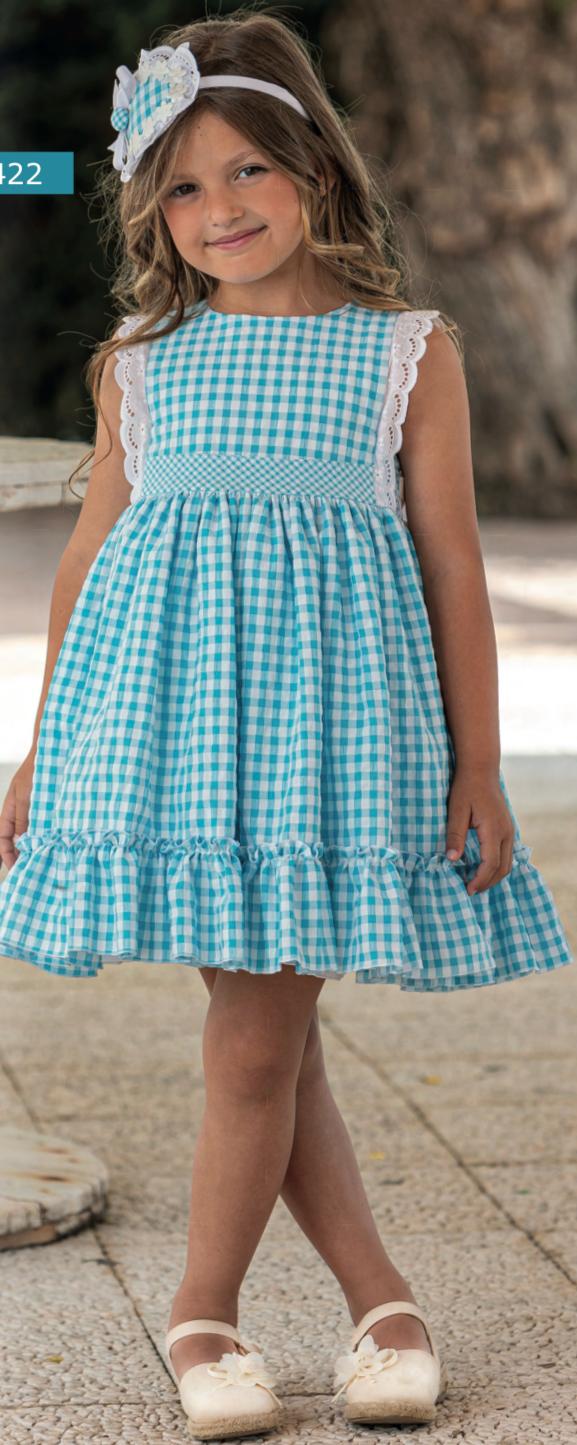 Vestido Vichy Turquesa Abuela Tata