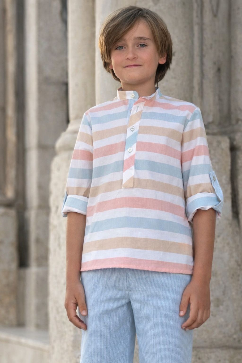 Conjunto NiÑo Rayas Vichy Copo