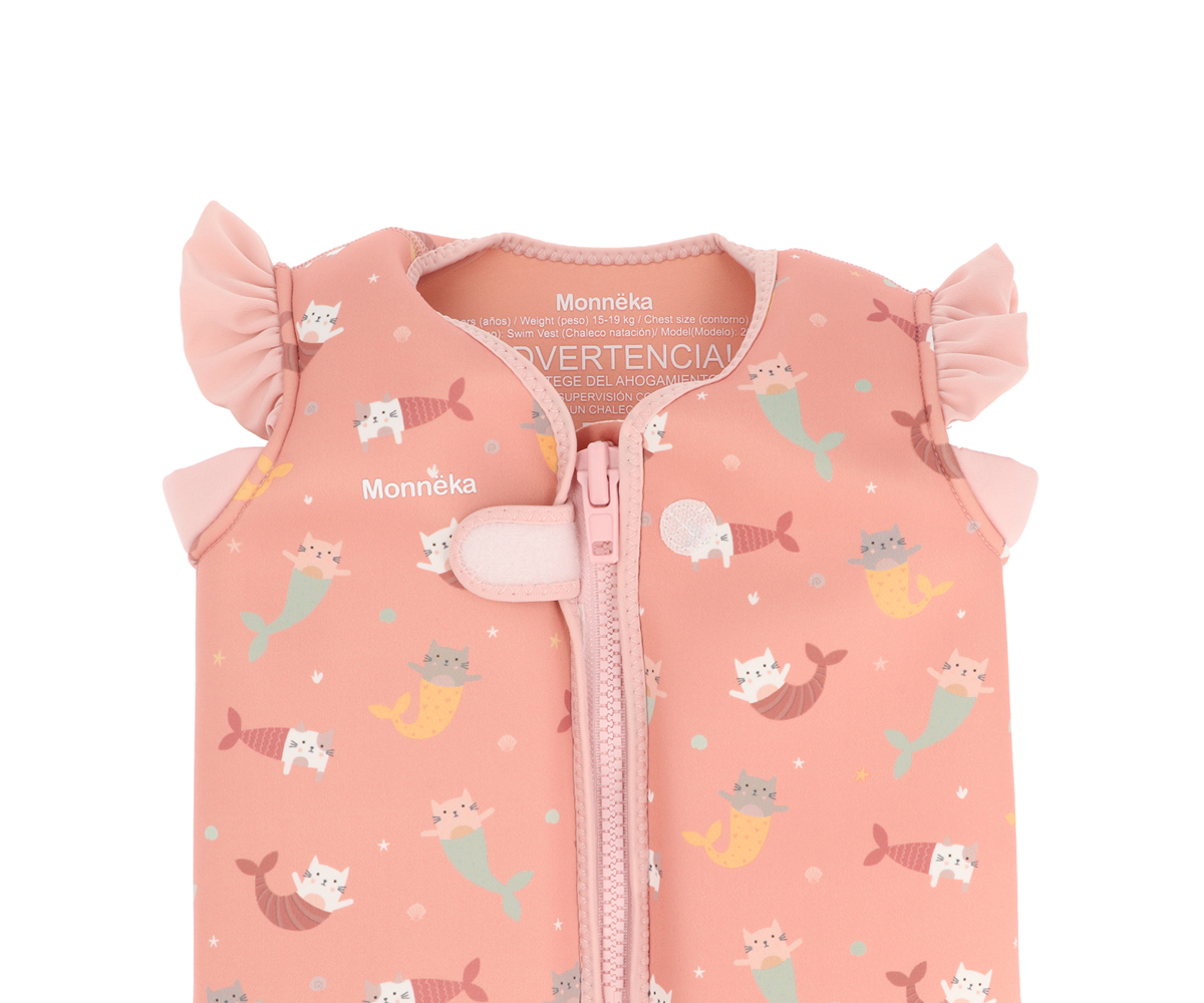 Chaleco Flotador Aprendizaje Mermaid Cats Tutete - Imagen 3