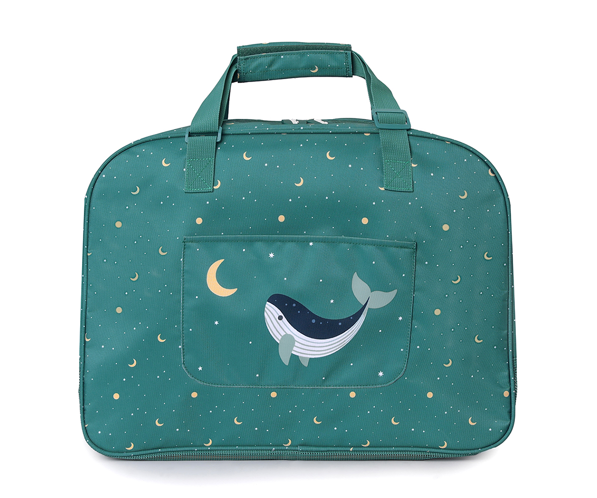 Bolso De Playa Con Rejilla Whale Teal Tutete