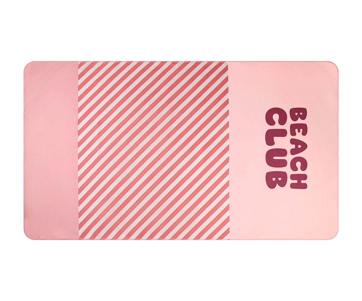 Toalla Playa Microfibra Stripes Bloom Y Blush Personalizable Tutete