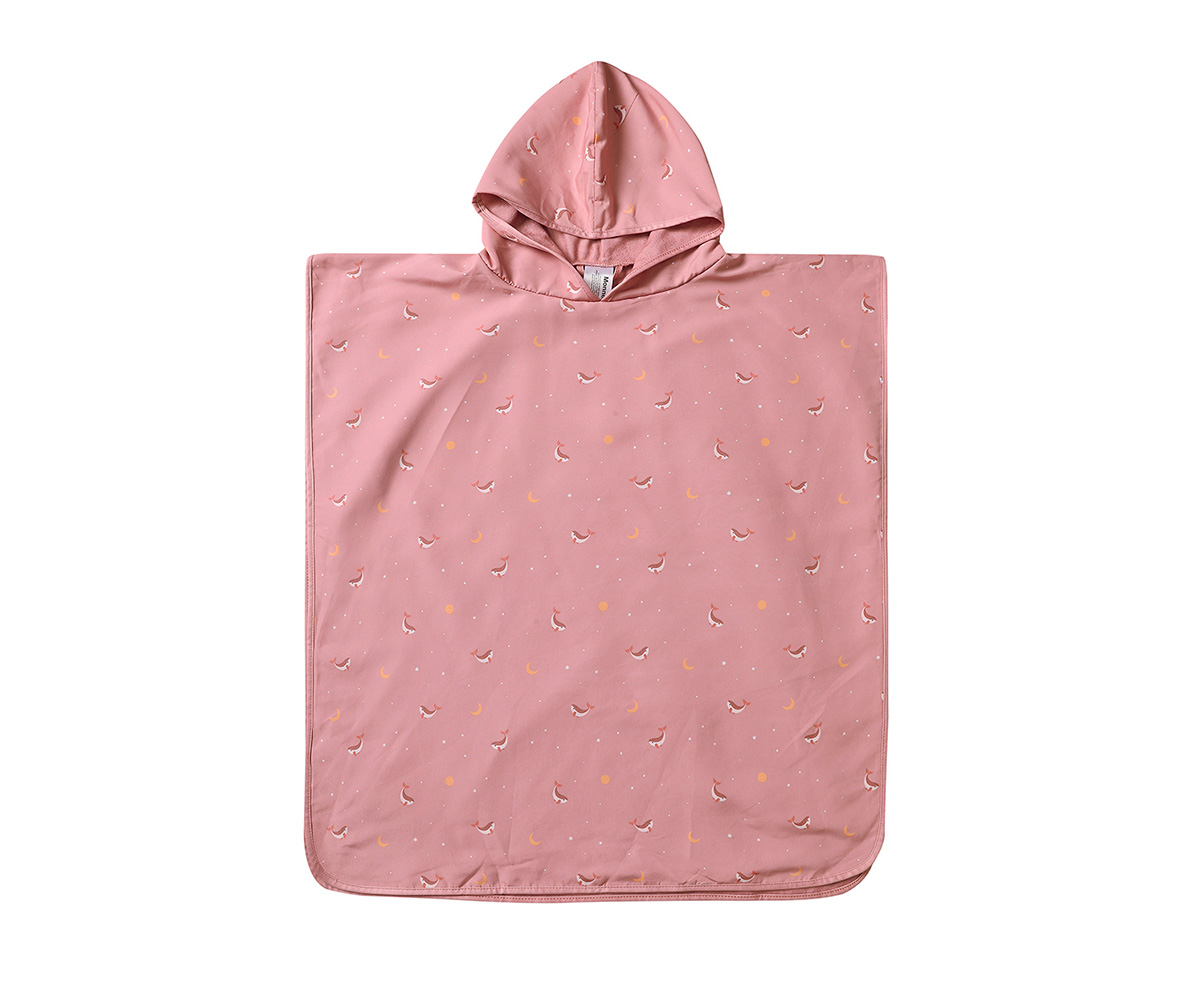 Poncho De Playa Whale Pink Tutete