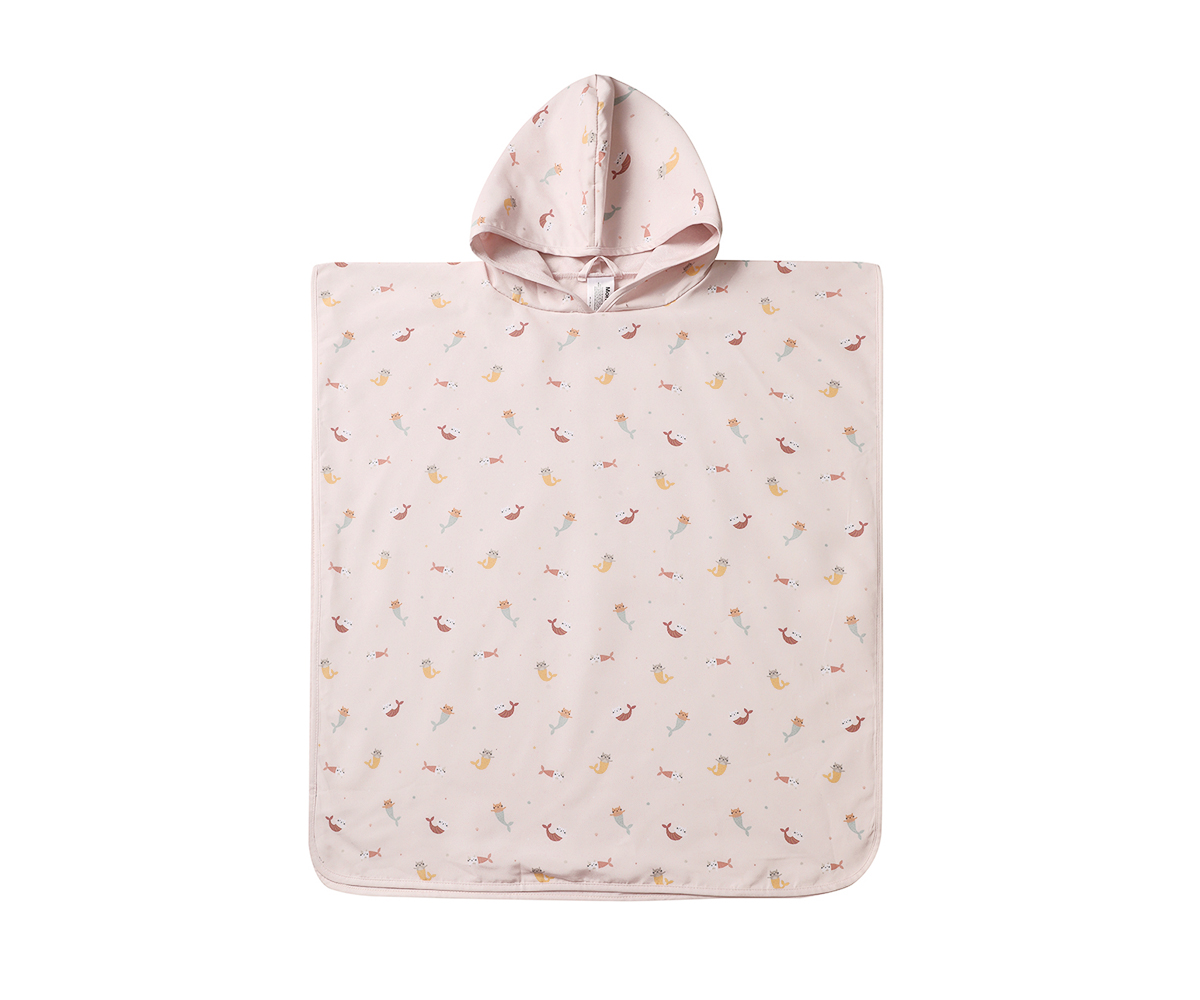 Poncho De Playa Mermaid Cats Tutete