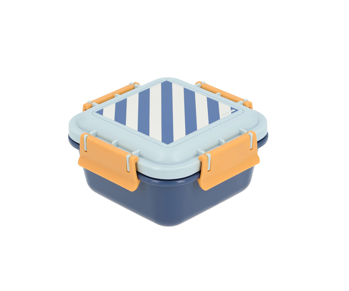 Caja Almuerzo Grande Stripes Blue   Blush Tutete
