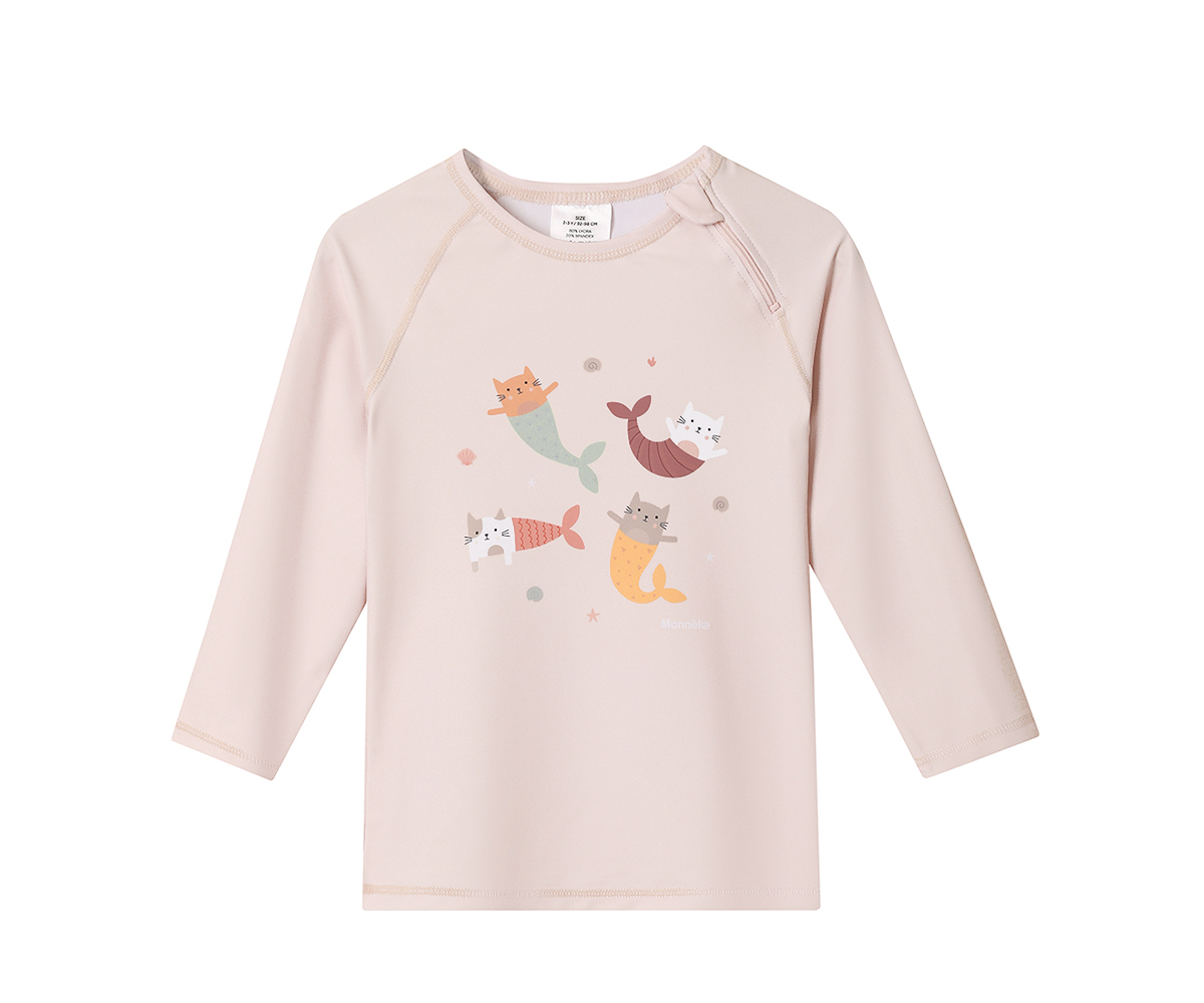 Camiseta Proteccion Solar Manga Larga Mermaid Cats Tutete