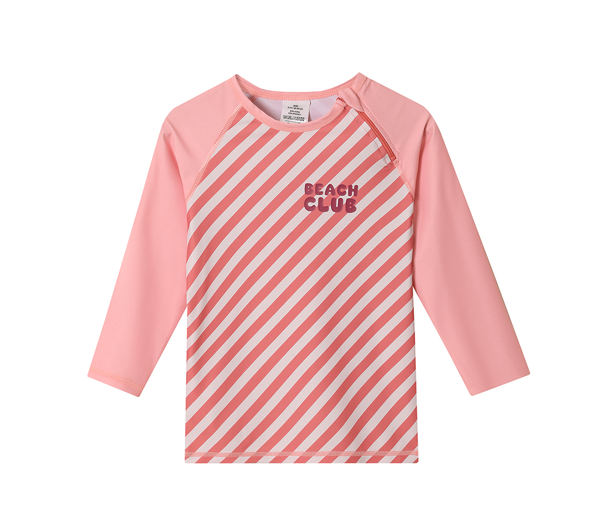 Camiseta Proteccion Solar Manga Larga Stripes Bloom   Blush Tutete