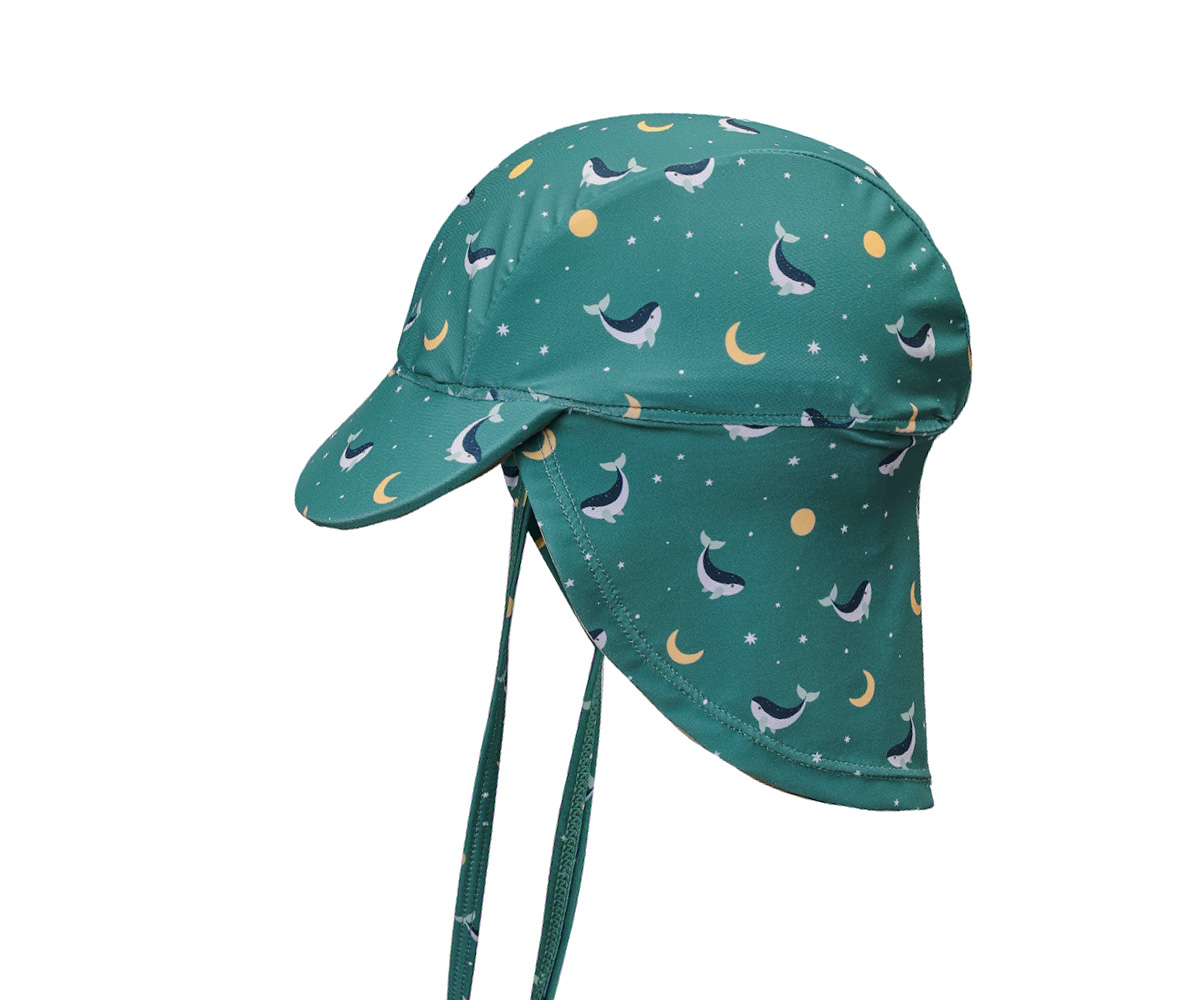 Gorro Playa Bebe Whale Teal Tutete