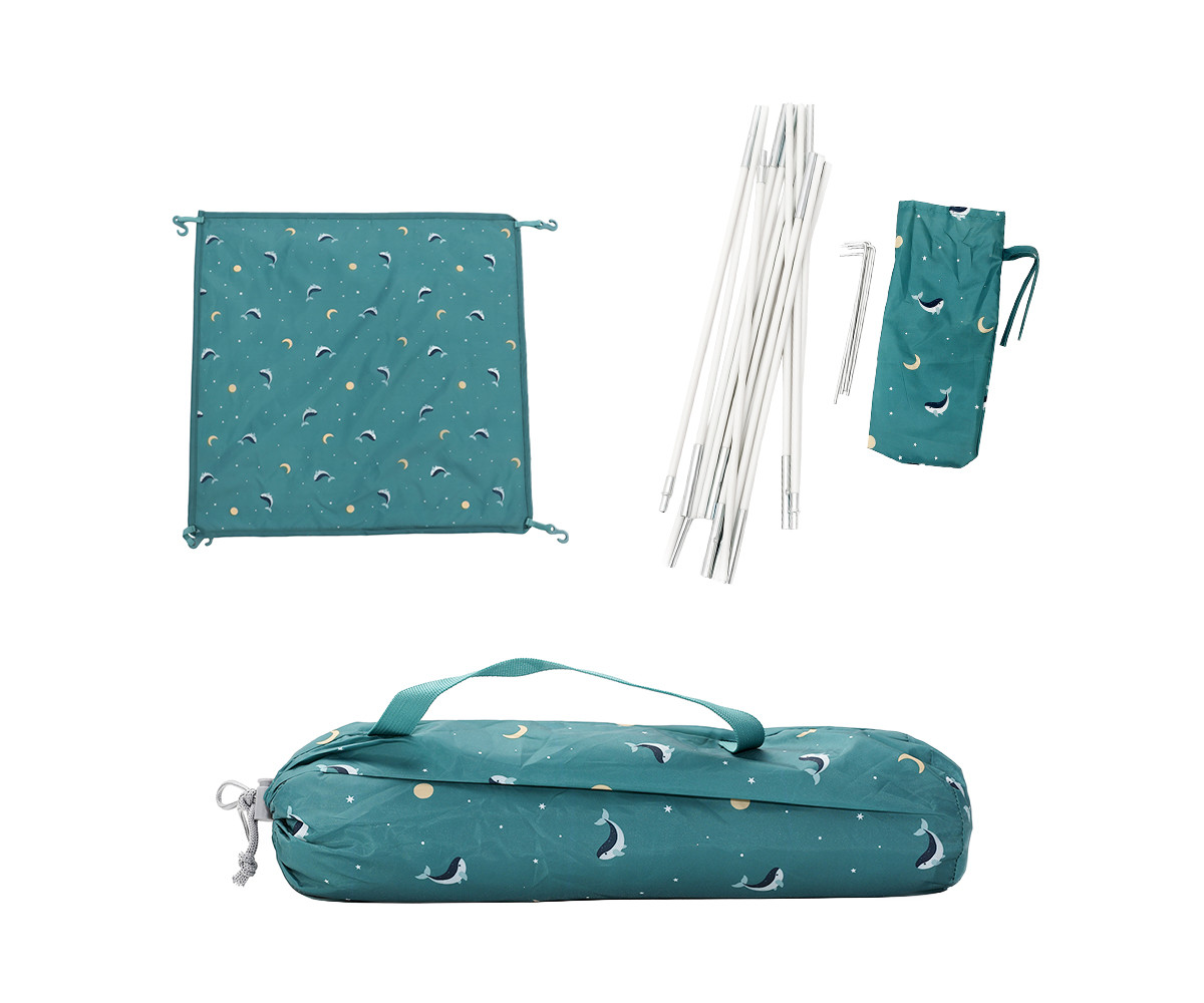 Carpa Con Protector Antimosquitos Whale Teal - Imagen 3
