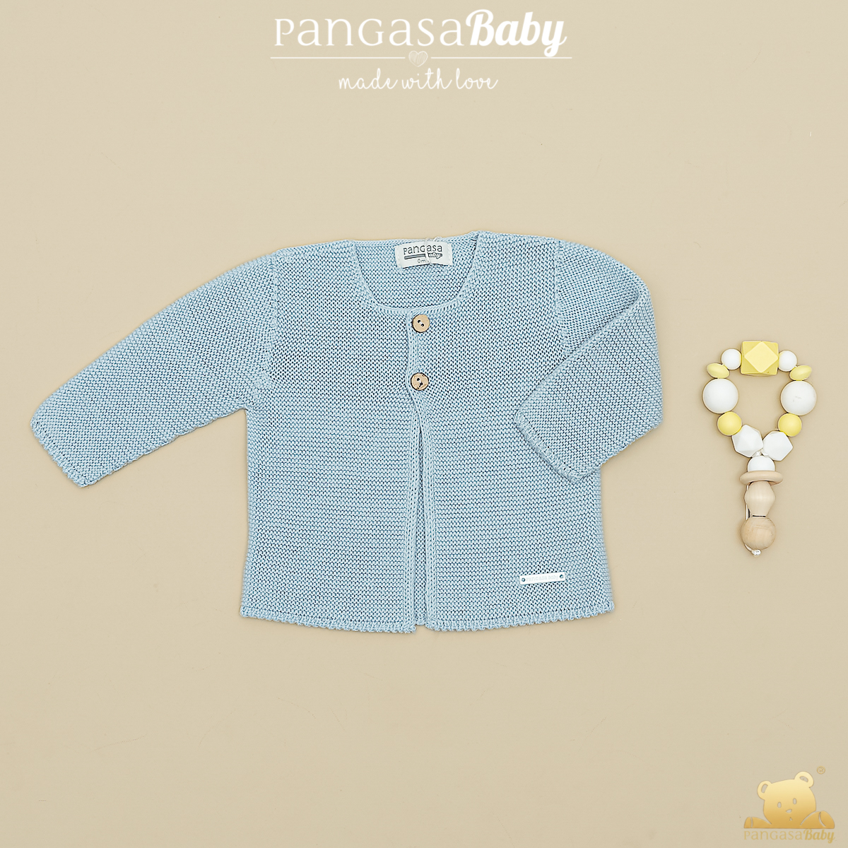 Chaqueta Larga Celeste Empolvado Pangasa