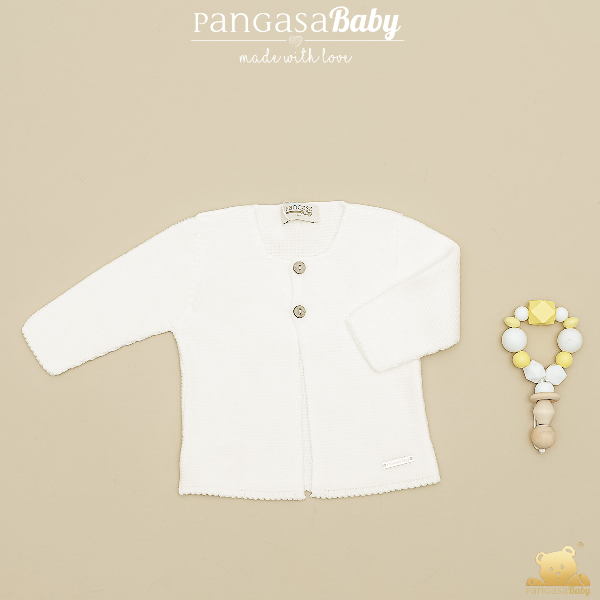 Chaqueta Larga Marfil Pangasa