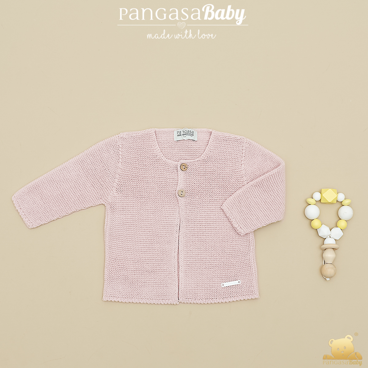 Chaqueta Larga Rosa Empolvado Pangasa