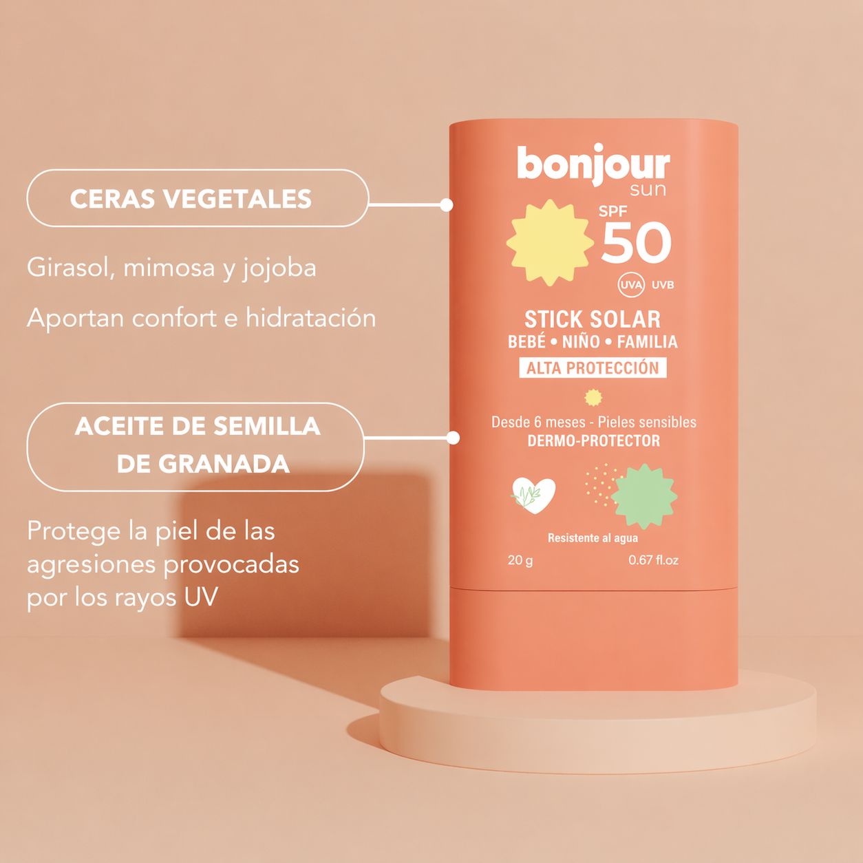 Stick Solar Monjour Spf 50-20 Gramos