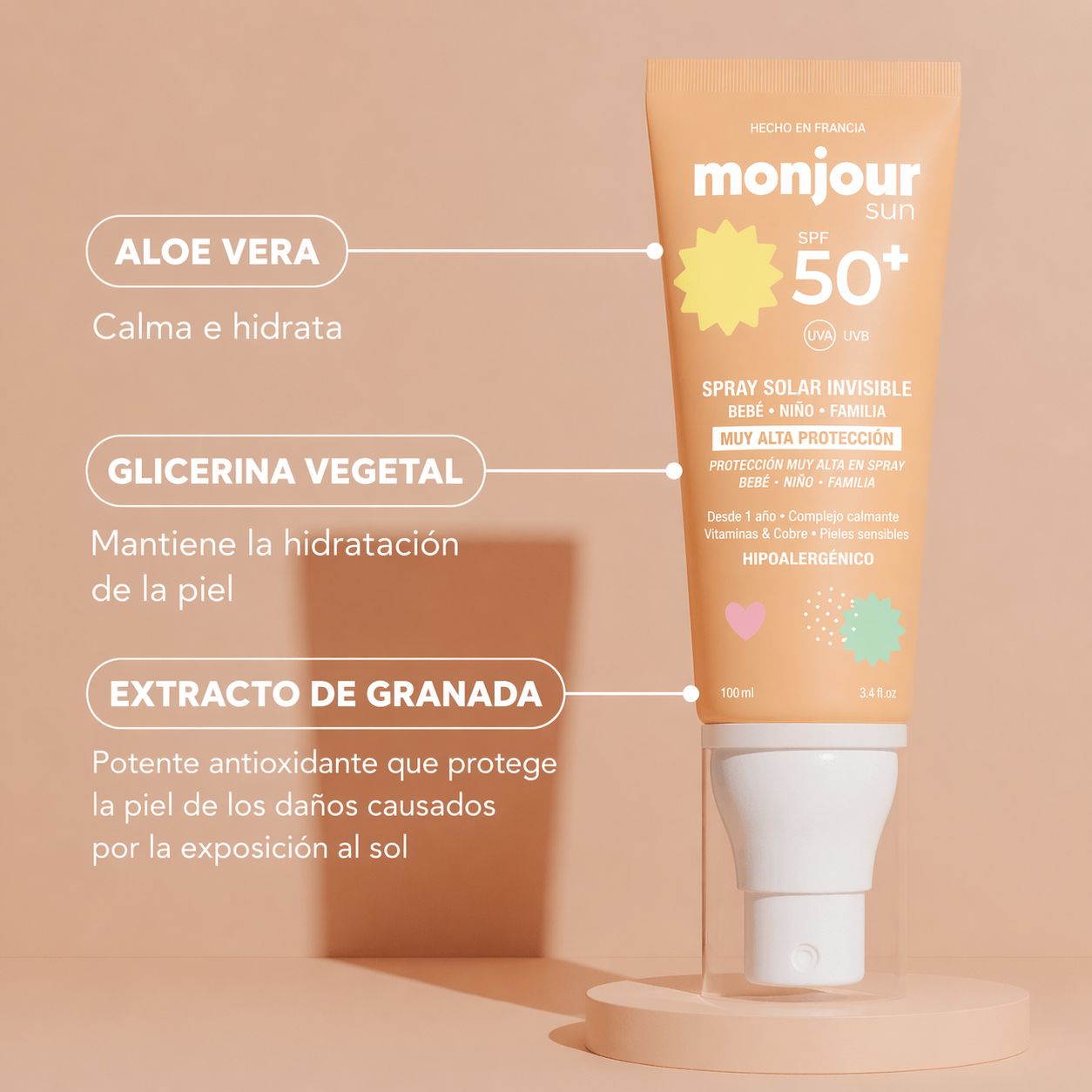 Spray Solar Monjour Spf 50 100ml