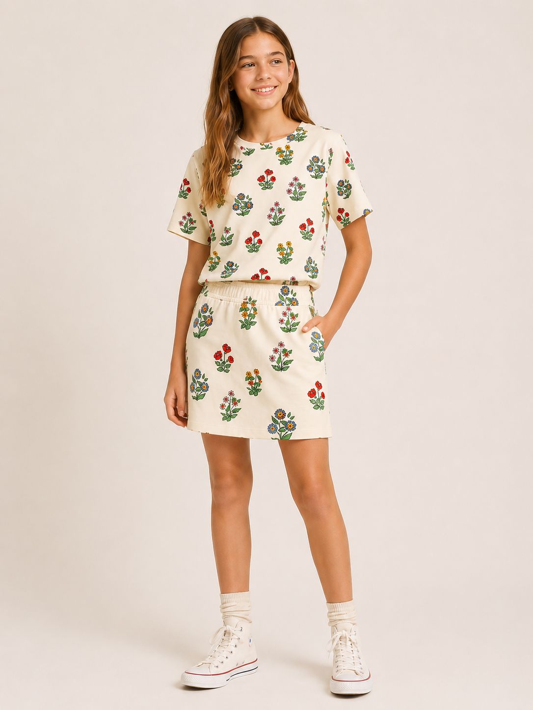 Conjunto Algodon Flowers CompaÑia Fantastica