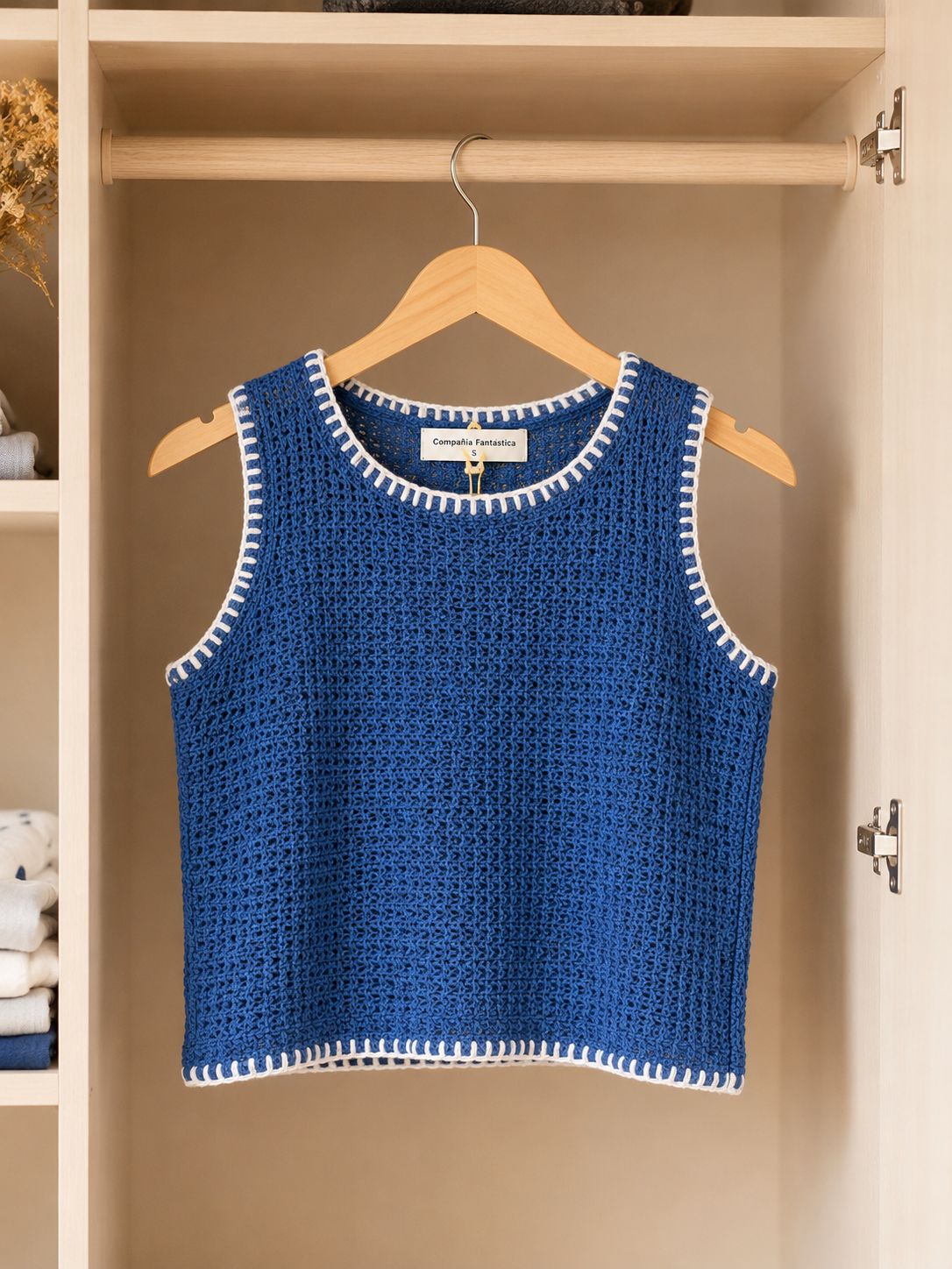 Top Croche Azul CompaÑia Fantastica