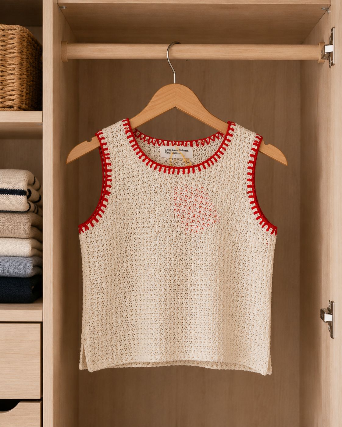 Top Croche Crema CompaÑia Fantastica