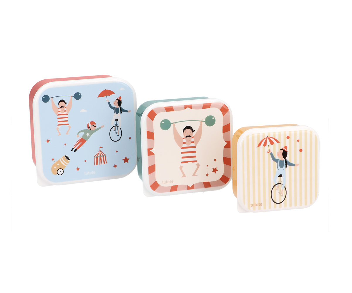 3 Cajas Almuerzo Circus Show Tutete
