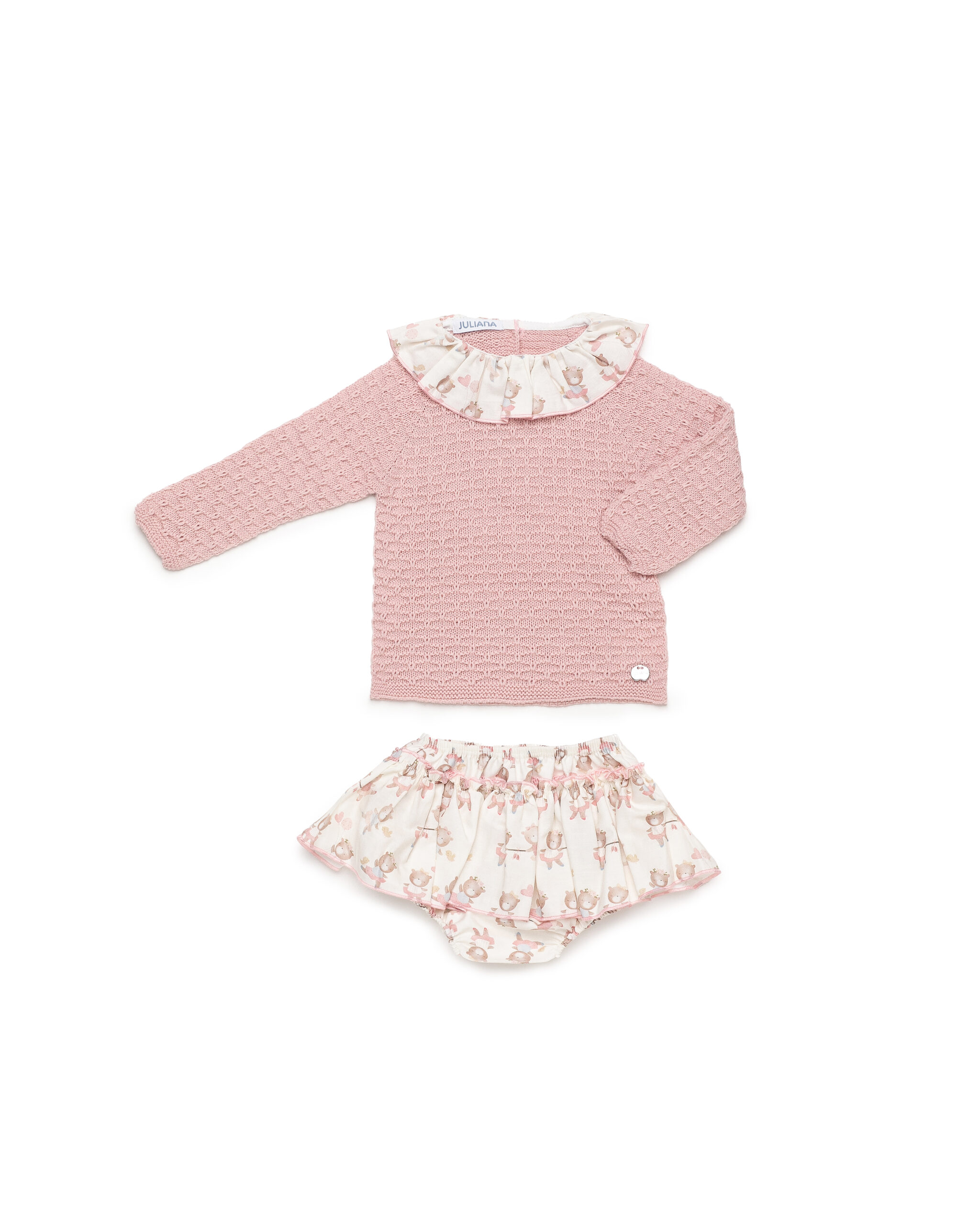 Conjunto Braga Volante MuÑecas Rosa Juliana